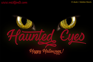 Haunted Eyes: A Script Handwritten Font That Brings Halloween Magic to Your Projects