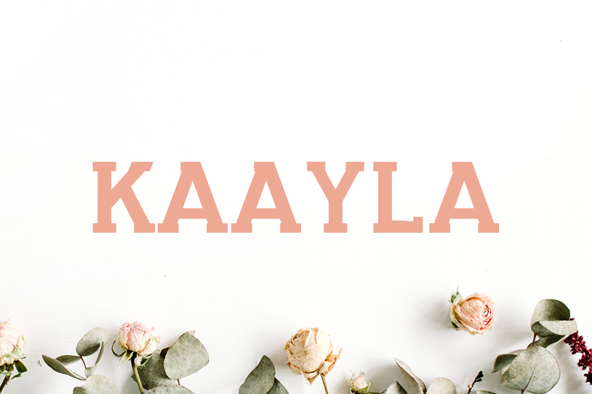 Kaayla: A Stylish Slab Serif Font for Designers